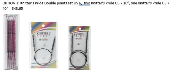 Needle sets for Knitting in the Round Technique Class